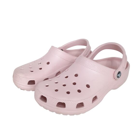 Crocs Clogs Womens 9 Slip On Water Shoes Light Pink Rubber Summer Comfort Shoe - Picture 10 of 10